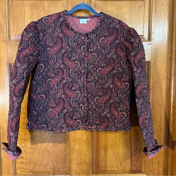 Vera Bradley Fall Paisley W/Polka inside Cottage Core Sz XL-EUC USA Vintage - Picture 1 of 7